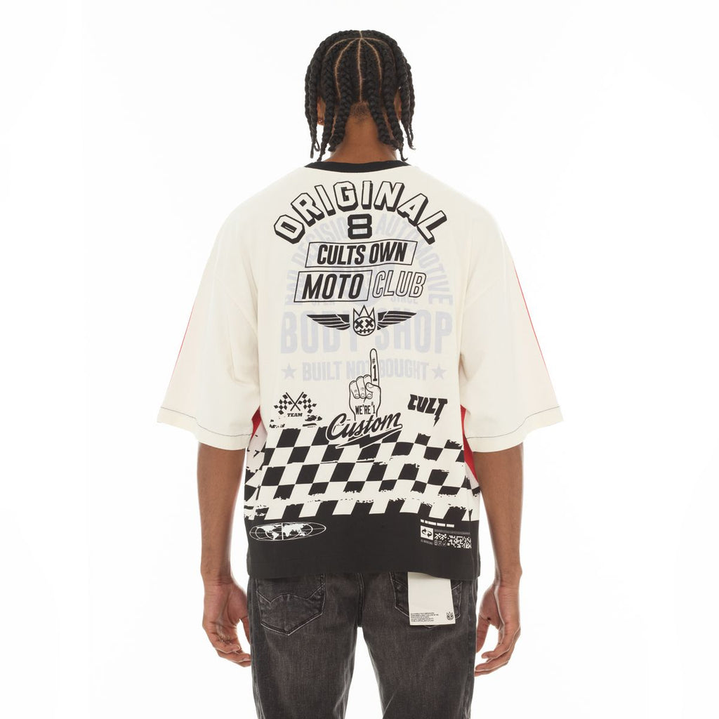 CULT OVERSIZED SS CREW NECK TEE "RACER" (626A4-K41A)
