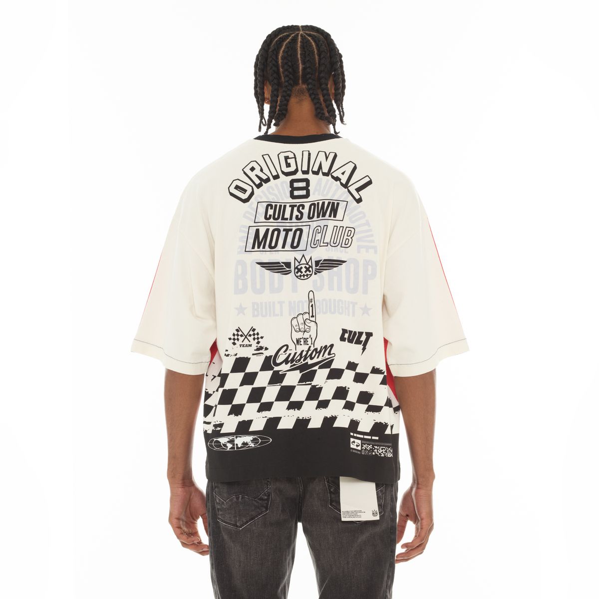 CULT OVERSIZED SS CREW NECK TEE "RACER" (626A4-K41A)