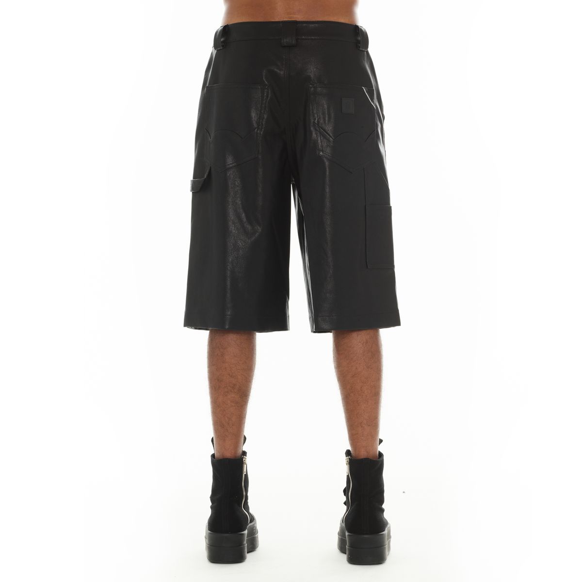 CULT Y2K OVERSIZED LEATHER SHORTS (626A4-OSH85A)
