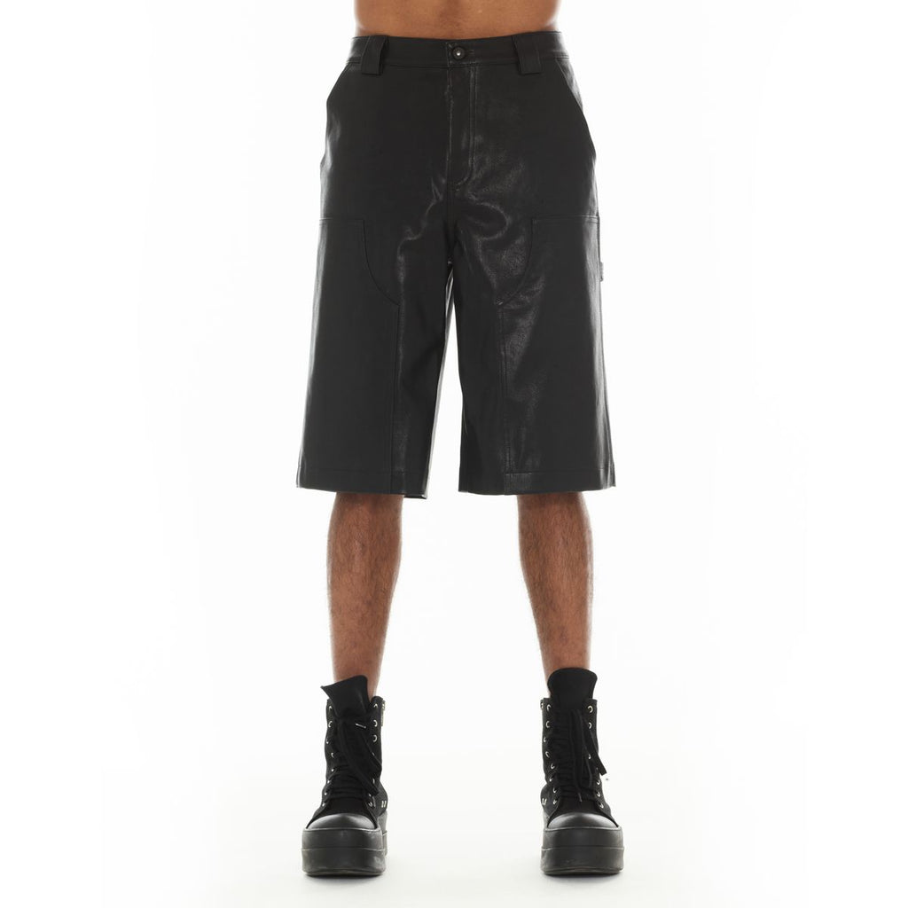 CULT Y2K OVERSIZED LEATHER SHORTS (626A4-OSH85A)