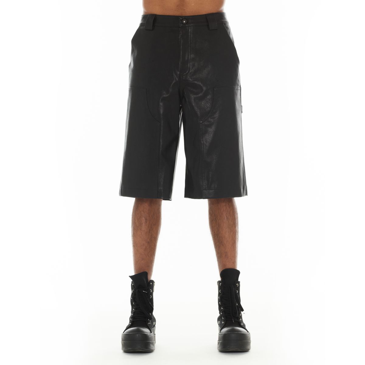 CULT Y2K OVERSIZED LEATHER SHORTS (626A4-OSH85A)