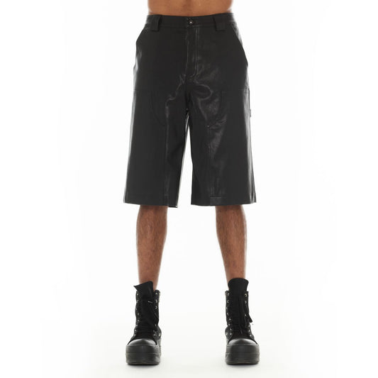 CULT Y2K OVERSIZED LEATHER SHORTS (626A4-OSH85A)