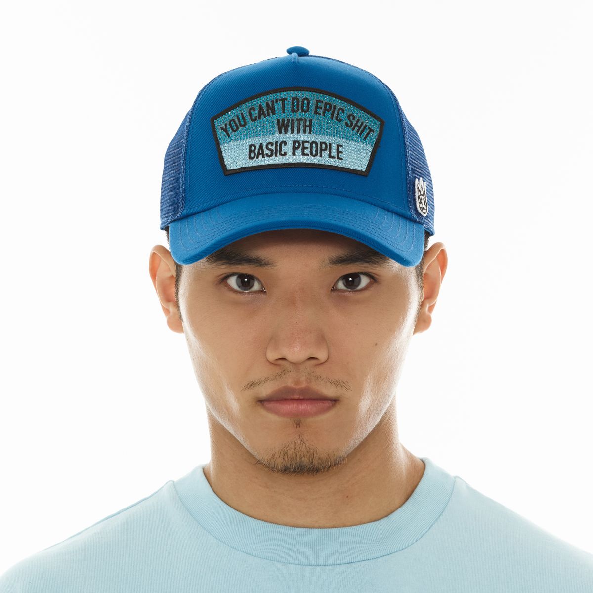 MESH MESH TRUCKER HAT "EPIC SHIT" CRYSTALS (626AC-CH85A)
