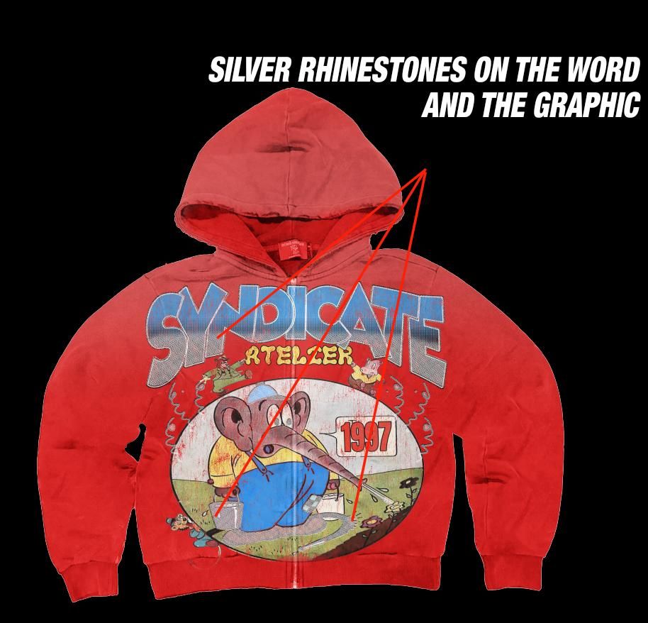 Syndicate "ATELIER" HOODY - RED WASH SSH-4(2)-REDWASH