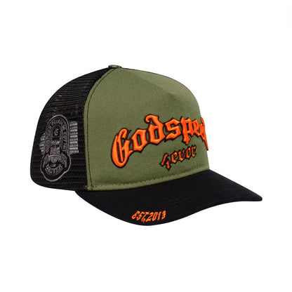 GS Forever Trucker Hat (Olive/Orange)
