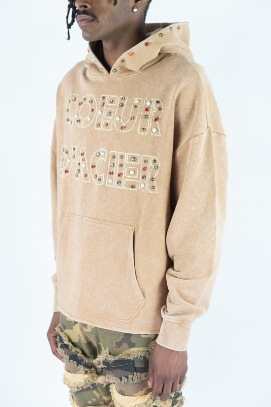 R3BEL DENIM COEUR DACIER HOODIE 752-322