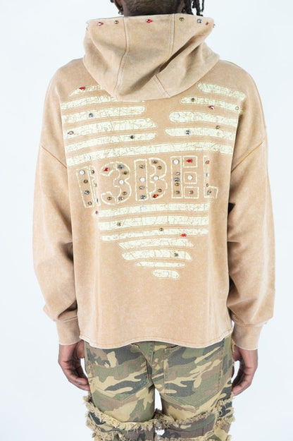 R3BEL DENIM COEUR DACIER HOODIE 752-322