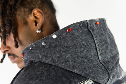 R3BEL DENIM COEUR DACIER HOODIE 752-322