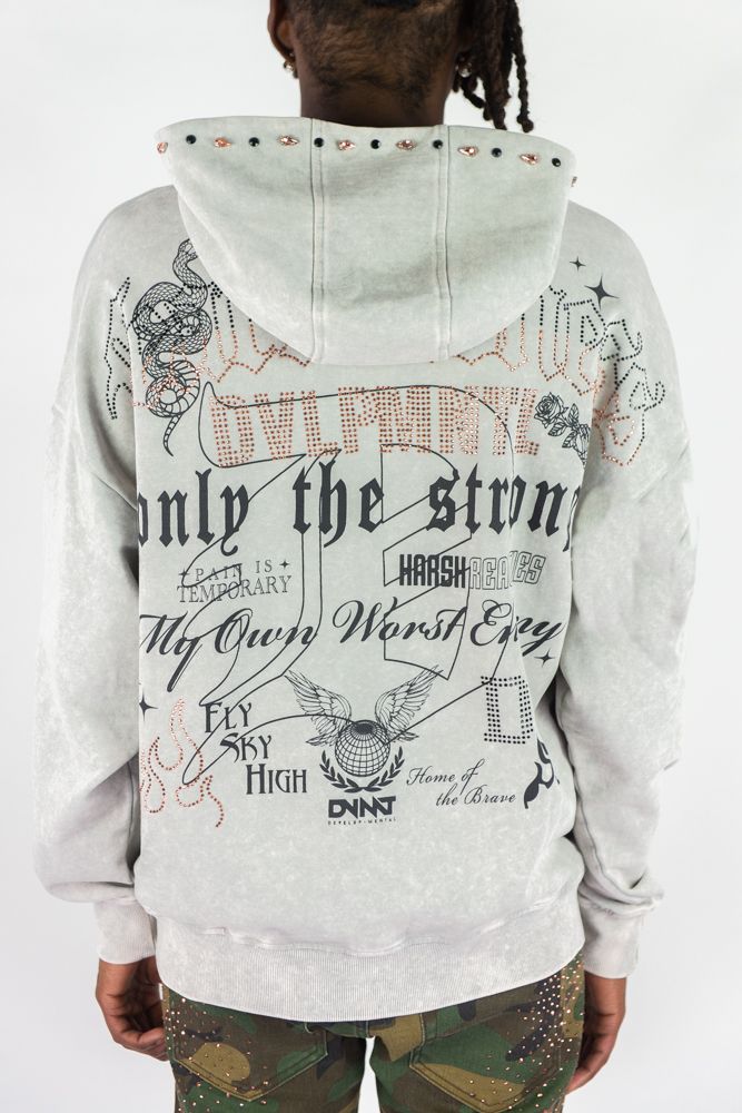 R3BEL DENIM FEARLESSNESS HOODIE 752-333