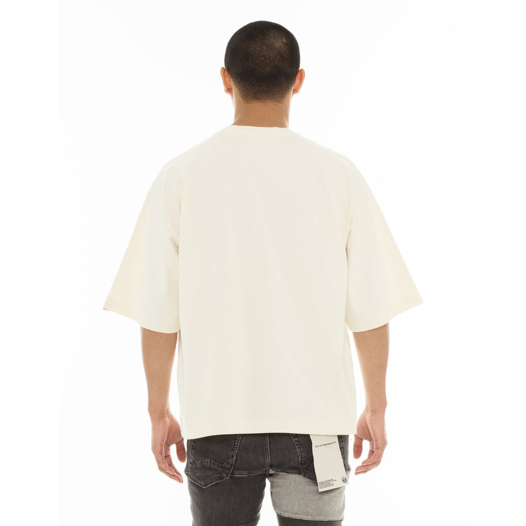 CULT OVERSIZED SHORT SLEEVE CREW NECK TEE "SCRIBBLE LOGO" (626A5-K39A)