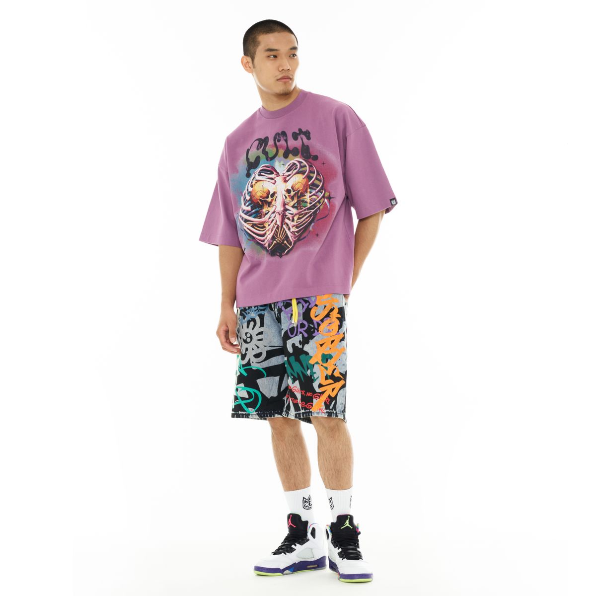 CULT OVERSIZED SHORT SLEEVE CREW NECK TEE "TIL DEATH DO WE PART" (626A5-K40A)