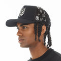 CULT REPEAT PATTERN WITH CRYSTALS HAT (626AC-CH79A)