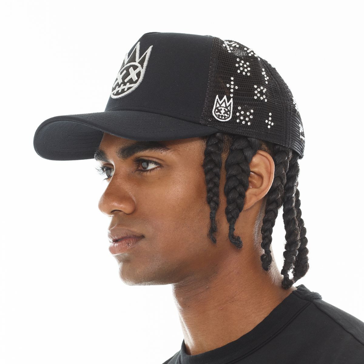 CULT REPEAT PATTERN WITH CRYSTALS HAT (626AC-CH79A)