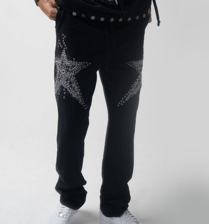 HUDSON DREAMSTATE STUD FLEECE FLARE JOGGER (609)