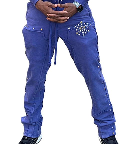 Hudson Jogger 586 Studded Fleece Flair NAVY