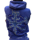 Hudson Hoody 585 Studded Metal Oversized Hoody NAVY