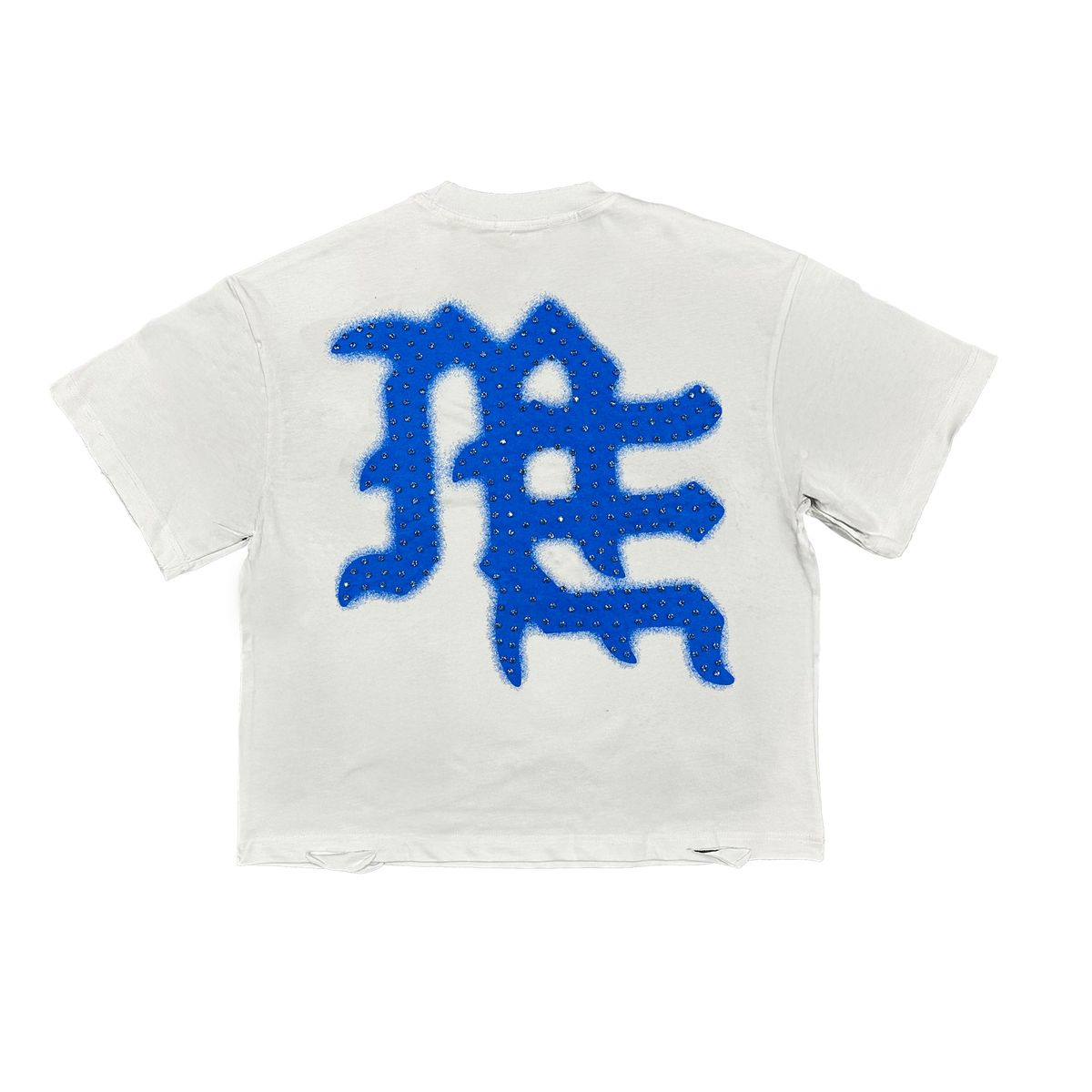 M.E. ‘End’ Rhinestone Tee - Blue