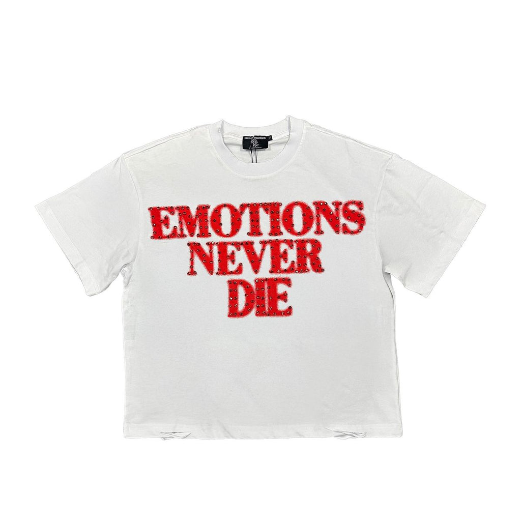 M.E. ‘End’ Rhinestone Tee - Red