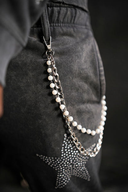 ELITE Skull Premium Heavy GSM Men's Track Set/Black Wash 1064-BLACK