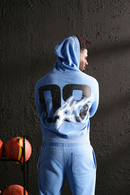 ELITE Vivid Premium Heavy GSM Men's Track Set/Light Blue 1067-LTBLUE