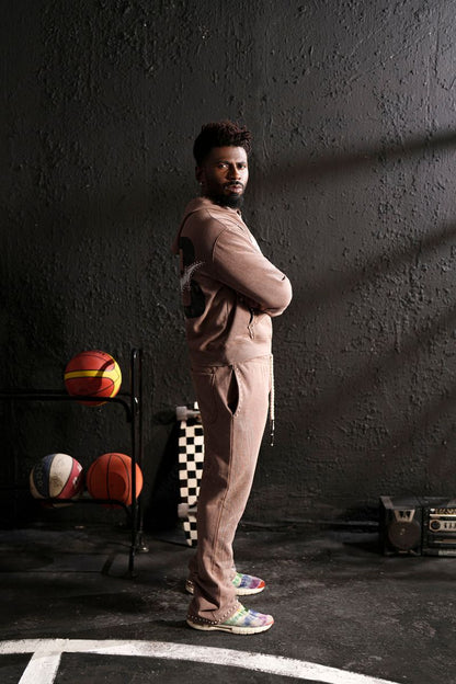 ELITE Vivid Premium Heavy GSM Men's Track Set/Brown 1065-BROWN