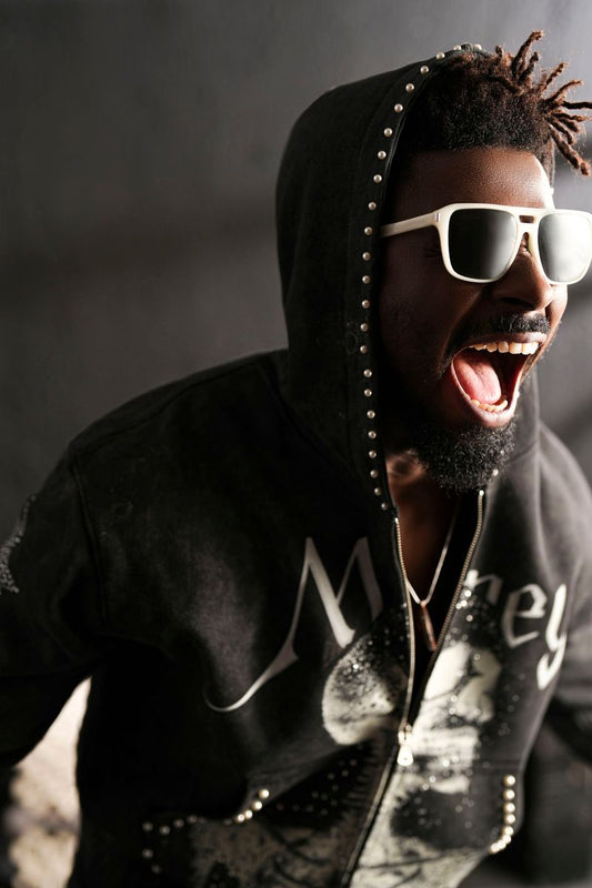 ELITE Skull Premium Heavy GSM Men's Track Set/Black Wash 1064-BLACK