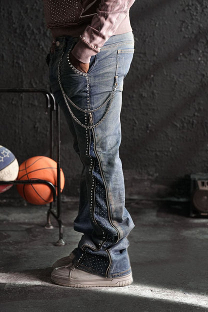 ELITE Vintage Secret Stone Zipper Men's Jeans 19453