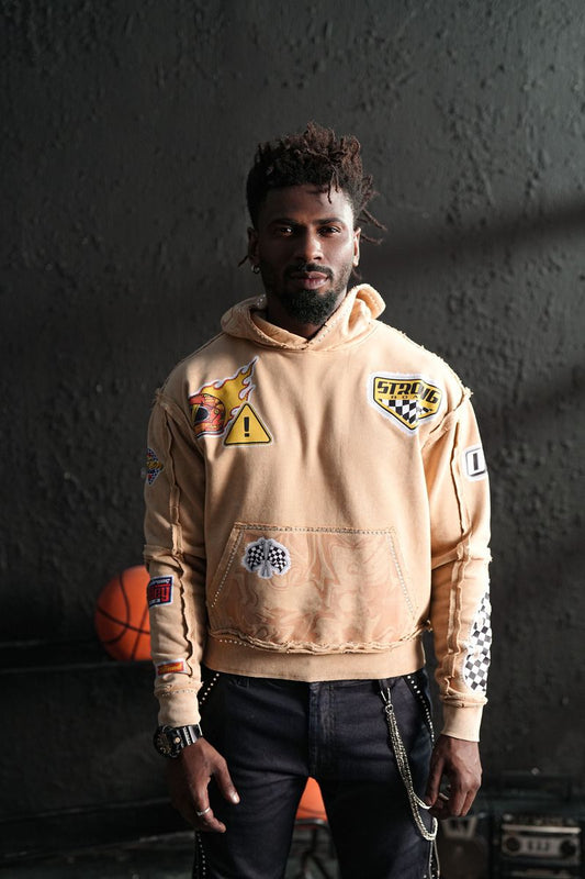 ELITE Strong Washed Rhinestone Hoodie 1071-D