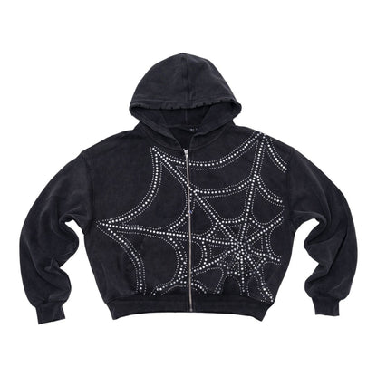 Syndicate "WEB" ZIP UP-BLK WASH (SYNH_29 (2))