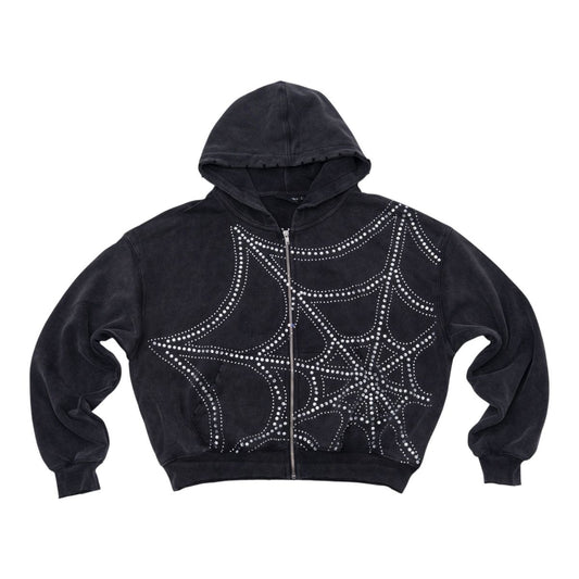 Syndicate "WEB" ZIP UP-BLK WASH (SYNH_29 (2))