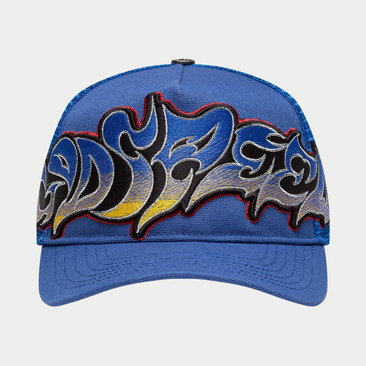 GOD SPEED GS Neo Trucker Hat (Blue/Yellow/Red)