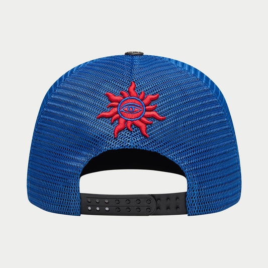 GOD SPEED GS Neo Trucker Hat (Blue/Yellow/Red)