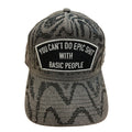 MESH 5 PANEL A FRAME TRUCKER HAT "EPIC SHIT" SWIRL CRYSTALS (626AC-CH89A)