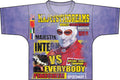 MAJESTIC MEN’S GARMENT DYED DTG PRINT TEE(W/RHINESTONE) TE2612-PURPLE