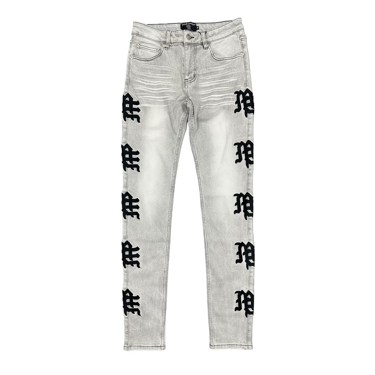 Mixed Emotions Monogram Denim Grey Wash