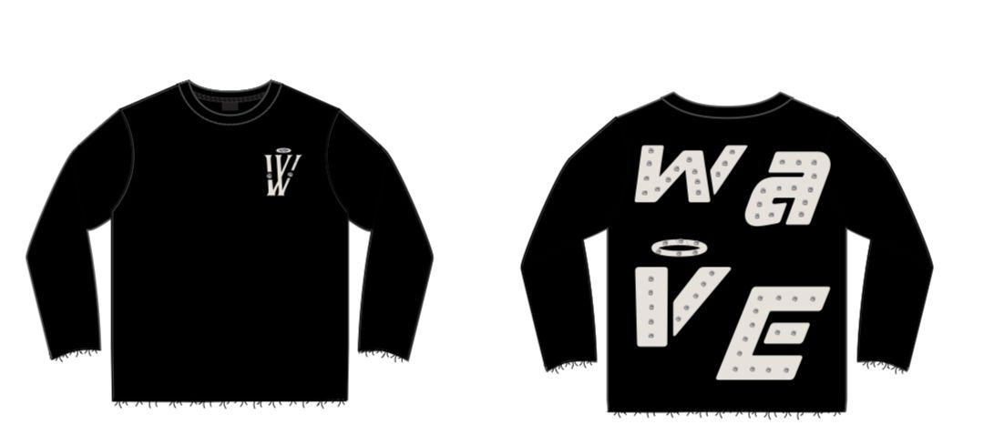 MR WAVE WAVE STUDIO (BLACK) CREW NECK (WDS-9C001A)