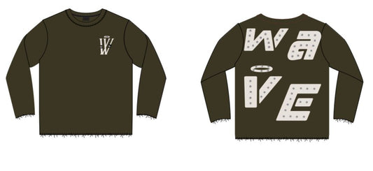 MR WAVE WAVE STUDIO (GREEN) CREW NECK (WDS-9C001B)