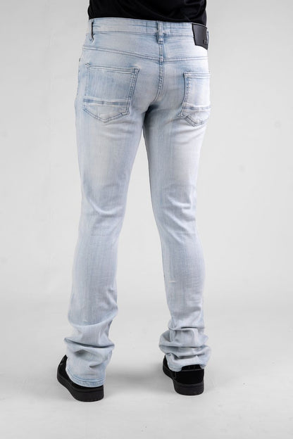 SUPER STRETCH DENIM - GREY STACKED (DZTR-494 GREY)