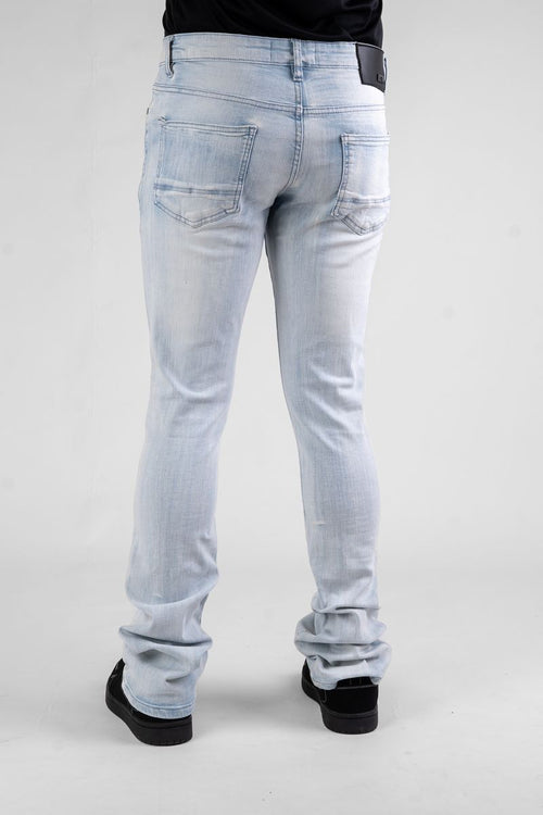 SUPER STRETCH DENIM - ICE BLUE STACKED (DZTR-494 ICE BLUE)