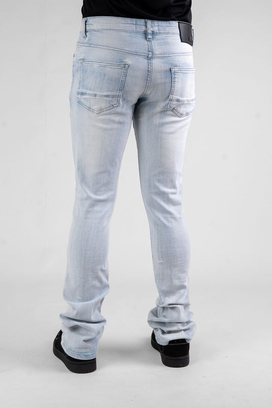 SUPER STRETCH DENIM - GREY STACKED (DZTR-494 GREY)