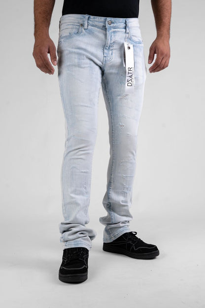 SUPER STRETCH DENIM - GREY STACKED (DZTR-494 GREY)