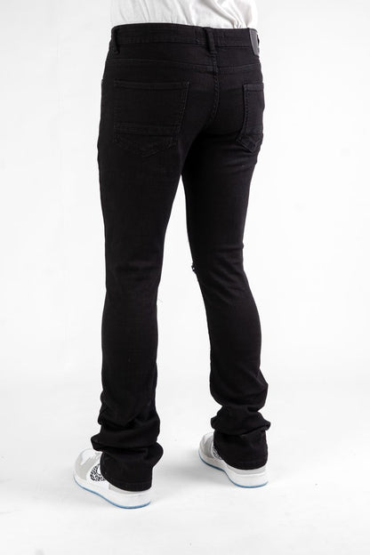 SUPER STRETCH DENIM - JET BLACK STACKED (DZTR-494 JET BLACK)