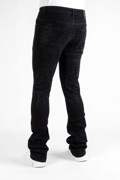 SUPER STRETCH DENIM - BLACK STONE STACKED (DZTR-492 BLACK)