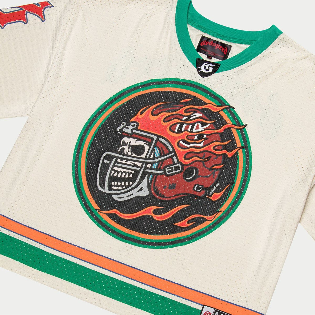 GODSPEED First Down Jersey (Bone/Teal/Orange)