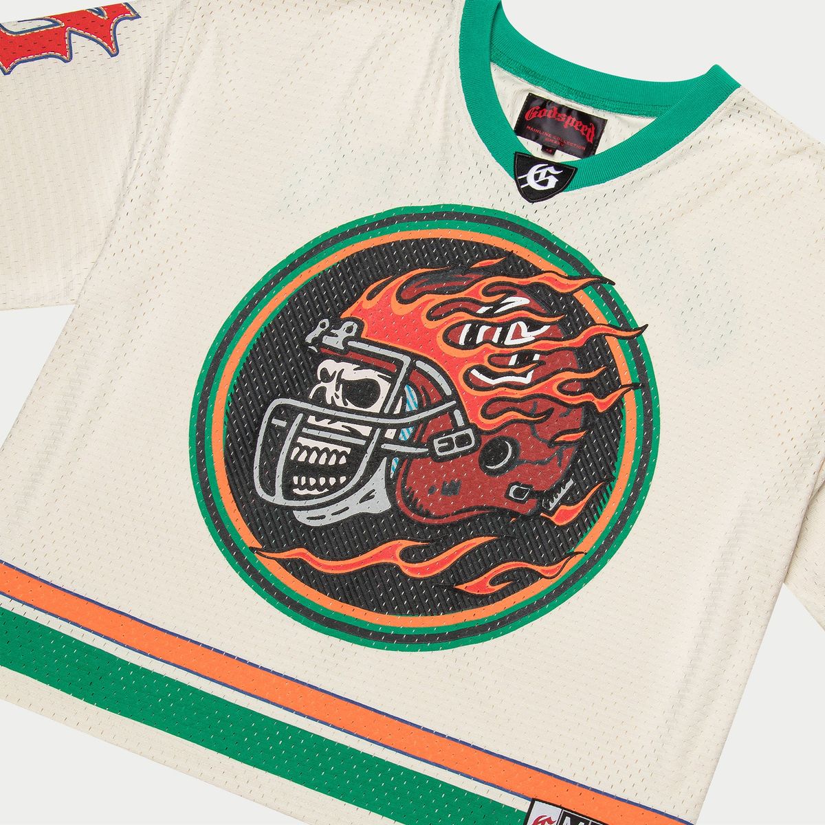 GODSPEED First Down Jersey (Bone/Teal/Orange)