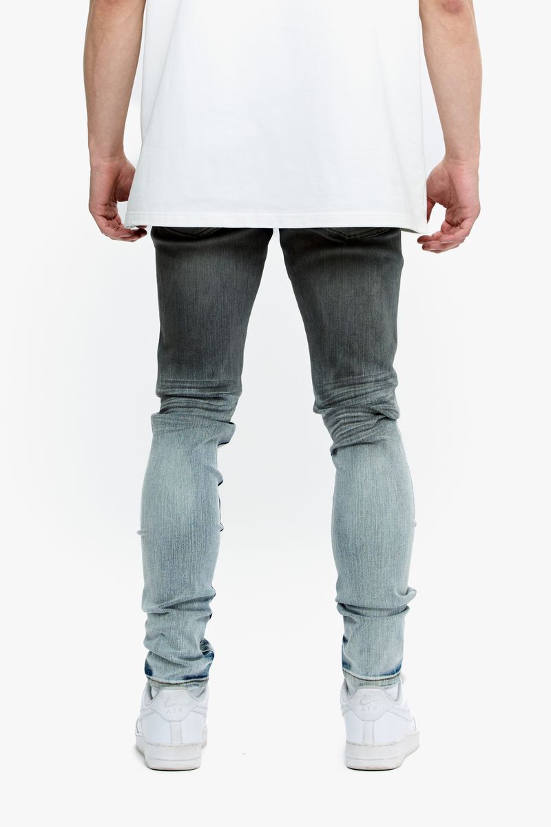 VALABASAS "MR. FLEX SKINNY JEANS (VLBS-VJ1-002) Black/Lt.Blue