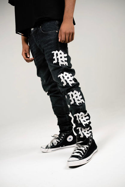 Mixed Emotions Monogram Denim Black Wash