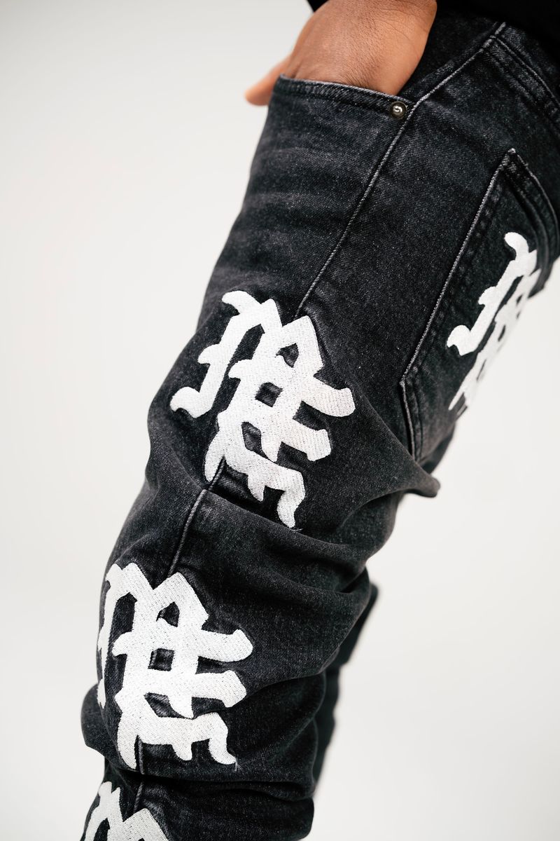 Mixed Emotions Monogram Denim Black Wash