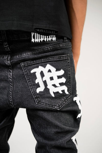 Mixed Emotions Monogram Denim Black Wash