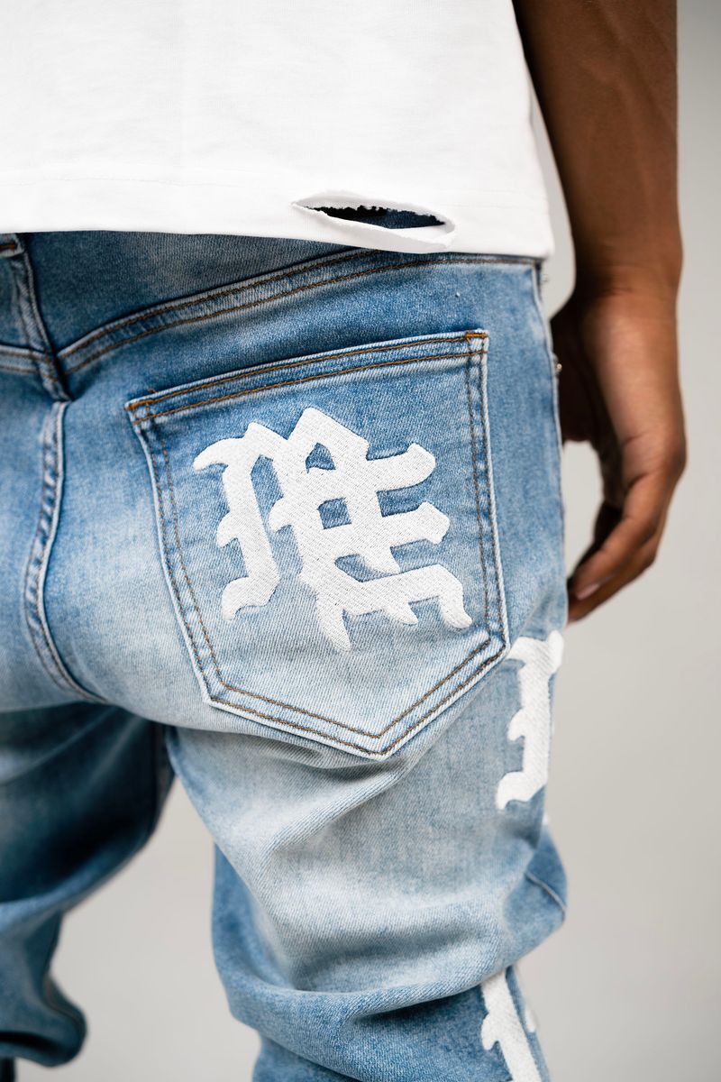 Mixed Emotions Monogram Denim Blue Wash